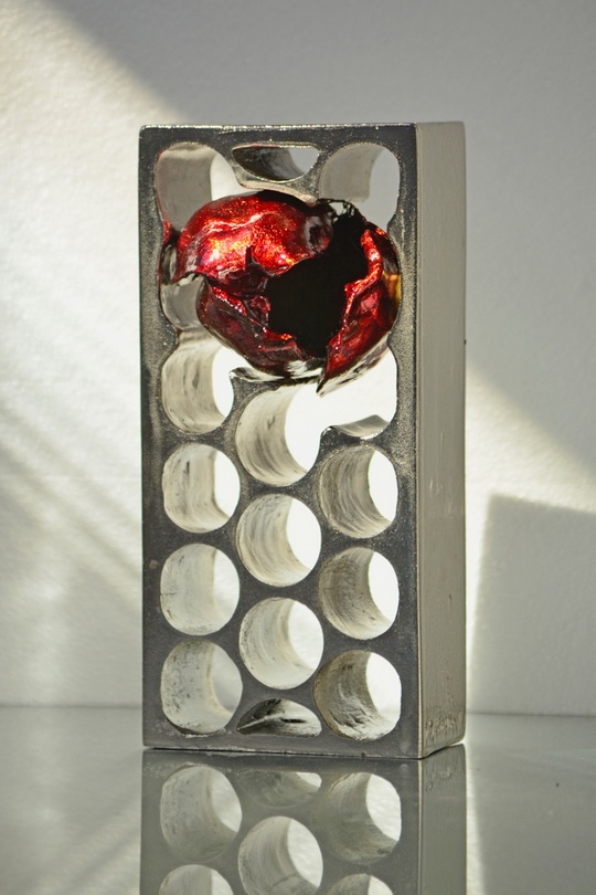 Corazón roto - Aluminio+lacado (23x10,5x11)